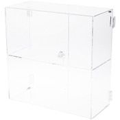 Plymor Clear Acrylic Rectangular Locking Display Case, 1 Shelf, 16.5" H x 16.25" W x 7" D