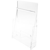 Plymor Clear Acrylic Pinch-Style Paper Literature Holder (Countertop), Fits 8.5" x 11" Documents