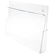 Plymor Clear Acrylic Pinch-Style Literature Holder, Fits 15" W Items