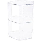 Plymor Clear Acrylic Open-Front Display Case, 1 Shelf, 12" H x 9.5" W x 8.25" D