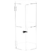 Plymor Clear Acrylic Hexagonal Locking Display Case, 1 Shelf, 18" H x 9.5" W x 8.25" D