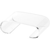 Plymor Clear Acrylic Scroll-shaped Display Riser, 1.25" H x 4" W x 2.5" D (Display Dimension: 3.375" W)