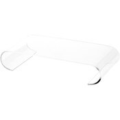 Plymor Clear Acrylic Scroll-shaped Display Riser, 1.75" H x 8.5" W x 4.5" D