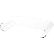 Plymor Clear Acrylic Scroll-Shaped Display Riser, 1.875" H x 10.75" W x 5.5" D (Display Dimension: 9.75" W)
