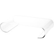 Plymor Clear Acrylic Scroll-Shaped Display Riser, 2.75" H x 12.5" W x 7" D (Display Dimension: 11" W)