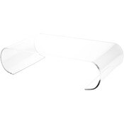 Plymor Clear Acrylic Scroll-Shaped Display Riser, 3.75" H x 17" W x 9" D (Display Dimension: 15" W)