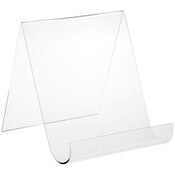 Plymor Clear Acrylic Flat Back Display Easel with Rounded Front, 10" H x 9.5" W x 10.5" D