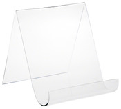 Plymor Clear Acrylic Flat Back Display Easel with Rounded Front, 10" H x 9.5" W x 10.5" D