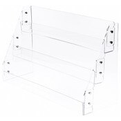 Plymor Clear Acrylic 3-Level Greeting Card Display Rack, 21.375" W x 7.25" D x 13.375" H