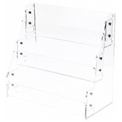 Plymor Clear Acrylic 3-Level Greeting Card Display Rack, 14.25" W x 7.25" D x 13.375" H