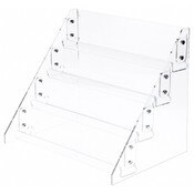 Plymor Clear Acrylic 4-Level Boxed Greeting Card Display Rack, 15.5" W x 11" D x 12.75" H