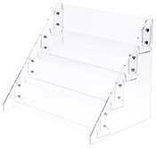 Plymor Clear Acrylic 4-Level Boxed Greeting Card Display Rack, 15.5" W x 11" D x 12.75" H
