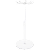 Plymor Clear Acrylic Rotating Necklace / Keychain Display Stand Holder, 19" H x 8" W x 8" D (Has 8 Hooks for Necklaces)