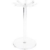 Plymor Clear Acrylic Rotating Necklace / Keychain Display Stand Holder, 21" H x 8" W x 8" D (Has 8 Hooks for Necklaces)