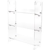 Plymor Clear Acrylic 3-Shelf CD/DVD Display Shelving, 31.5" H x 24.5" W x 8.25" D