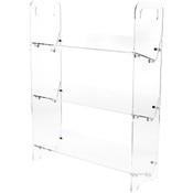Plymor Clear Acrylic 3-Shelf CD/DVD Display Shelving, 31.5" H x 24.5" W x 8.25" D