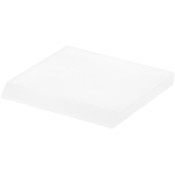 Plymor Frosted Acrylic Square Display Base (Angled-Front for Label), 3" W x 3" D x 0.375" H