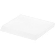 Plymor Frosted Acrylic Square Display Base (Angled-Front for Label), 3" W x 3" D x 0.375" H