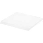 Plymor Frosted Acrylic Square Display Base (Angled-Front for Label), 5" W x 5" D x 0.375" H