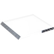 Plymor Clear Acrylic Square Display Base (Angled-Front for Label), 5" W x 5" D x 0.375" H