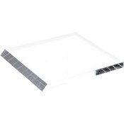 Plymor Clear Acrylic Square Display Base (Angled-Front for Label), 5" W x 5" D x 0.375" H
