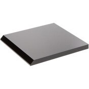 Plymor Black Acrylic Square Display Base (Angled-Front for Label), 5" W x 5" D x 0.375" H