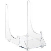 Plymor Clear Acrylic Display Easel with Label Front, 4.5" H x 3.125" W x 4.25" D