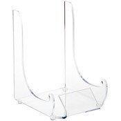 Plymor Clear Acrylic Display Easel with Label Front, 7.5" H x 5.25" W x 6.25" D