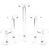 Plymor Clear Acrylic Multi-Pedestal Display Riser, 12.5" H x 16.5" W x 9" D
