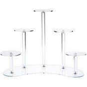 Plymor Clear Acrylic Multi-Pedestal Display Riser, 18.5" H x 25" W x 13" D