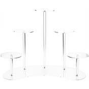 Plymor Clear Acrylic Multi-Pedestal Display Riser, 24.5" H x 33" W x 17.5" D