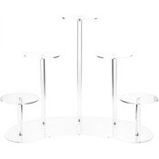 Plymor Clear Acrylic Multi-Pedestal Display Riser, 24.5" H x 33" W x 17.5" D