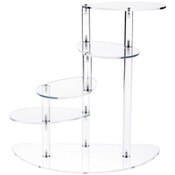Plymor Clear Acrylic 4-Shelf Spiral Display Riser, 14" H x 14.25" W x 7" D