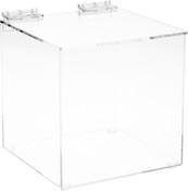 Plymor Clear Acrylic Display Case Box With Hinged Lid, 6" x 6" x 6"