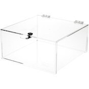 Plymor Clear Acrylic Locking Countertop Display Case, 6" H x 12" W x 12" D