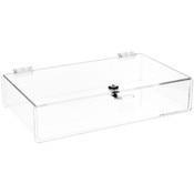 Plymor Clear Acrylic Locking Countertop Display Case, 2.75" H x 14.5" W x 8.5" D