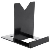 Plymor Black Acrylic Sliding-Back Adjustable Display Easel, 3.125" H x 2.25" W x 3.5" D