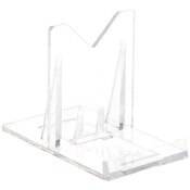 Plymor Clear Acrylic Sliding-Back Adjustable Display Easel, 2" H x 1.5" W x 2.625" D