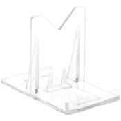 Plymor Clear Acrylic Sliding-Back Adjustable Display Easel, 2" H x 1.5" W x 2.625" D