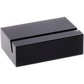 Plymor Black Acrylic Block with Sign Display Holder Slot, 1.5" W x 1" D x .5" H