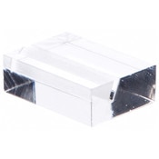 Plymor Clear Acrylic Block with Sign Display Holder Slot, 1.5" W x 1" D x .5" H