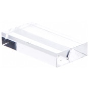 Plymor Clear Acrylic Block with Sign Display Holder Slot, 2" W x 1" D x .375" H