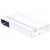 Plymor Clear Acrylic Block with Sign Display Holder Slot, 3" W x 1.5" D x .5" H