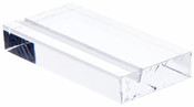 Plymor Clear Acrylic Block with Sign Display Holder Slot, 3" W x 1.5" D x .5" H