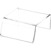 Plymor Clear Acrylic Sign-Holder Display Riser, 1.25" H x 2.5" W x 2.75" D (1" x 2.5" sign)