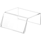 Plymor Clear Acrylic Sign-Holder Display Riser, 1.75" H x 3.5" W x 4.25" D (1/8" thick) (1.5" x 3.5" Sign)