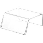 Plymor Clear Acrylic Sign-Holder Display Riser, 1.75" H x 3.5" W x 4.25" D (1.5" x 3.5" sign)