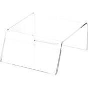 Plymor Clear Acrylic Sign-Holder Display Riser, 2.25" H x 4.5" W x 5.25" D (2" x 4.5" sign)