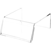 Plymor Clear Acrylic Sign-Holder Display Riser, 2.75" H x 5.5" W x 6.75" D (2.5" x 5.5" sign)