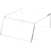 Plymor Clear Acrylic Sign-Holder Display Riser, 3.25" H x 6.5" W x 8.25" D (3/16" thick) (3" x 6.5" Sign)